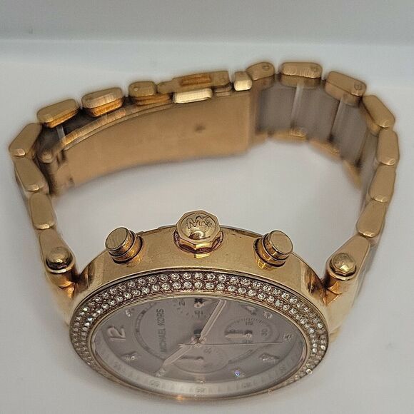 Michael Kors MK5896 Women's Stainless Steel Analog Blush Dial Quartz Watch BC851 - Picture 7 of 10